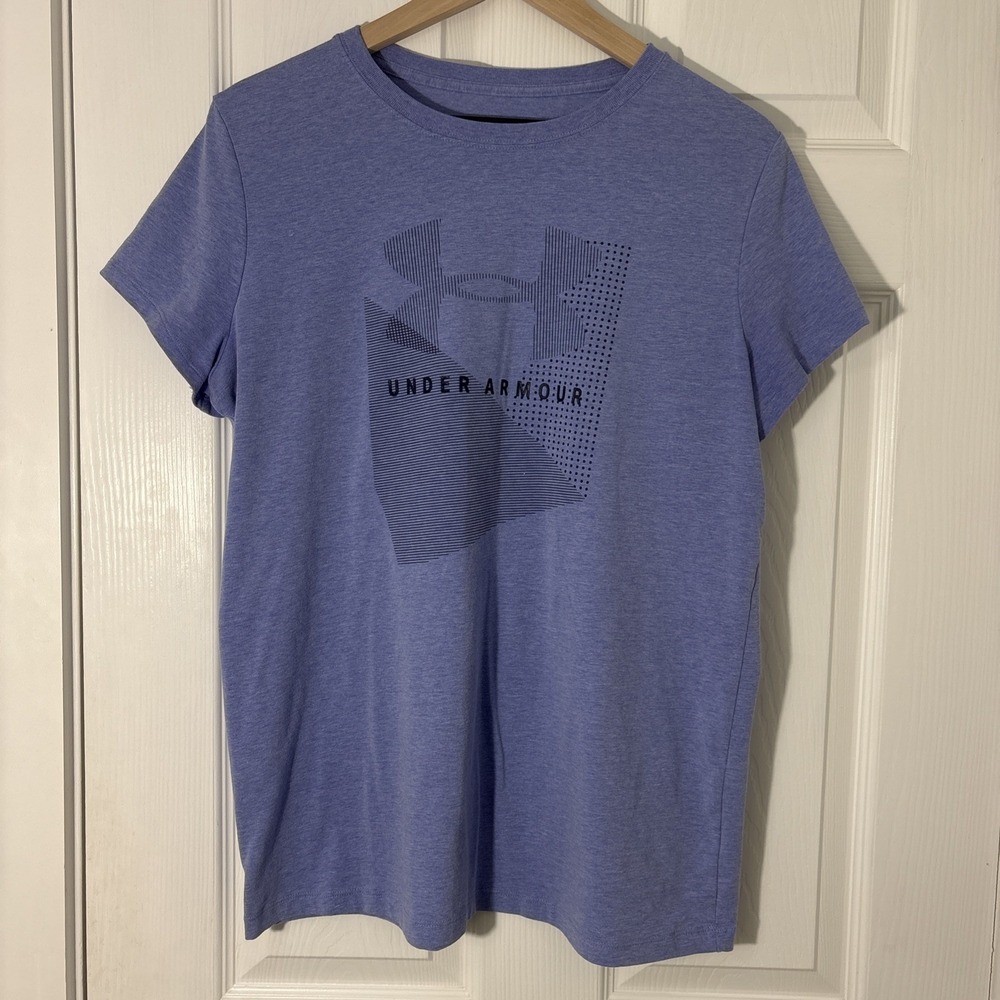 Under Armour Shirt Women's Blue Logo Classic Tee Large